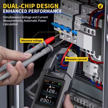 FNIRSI DMC-100 AC/DC Current Clamp Meter - simultaneous Voltage & Current Measurement