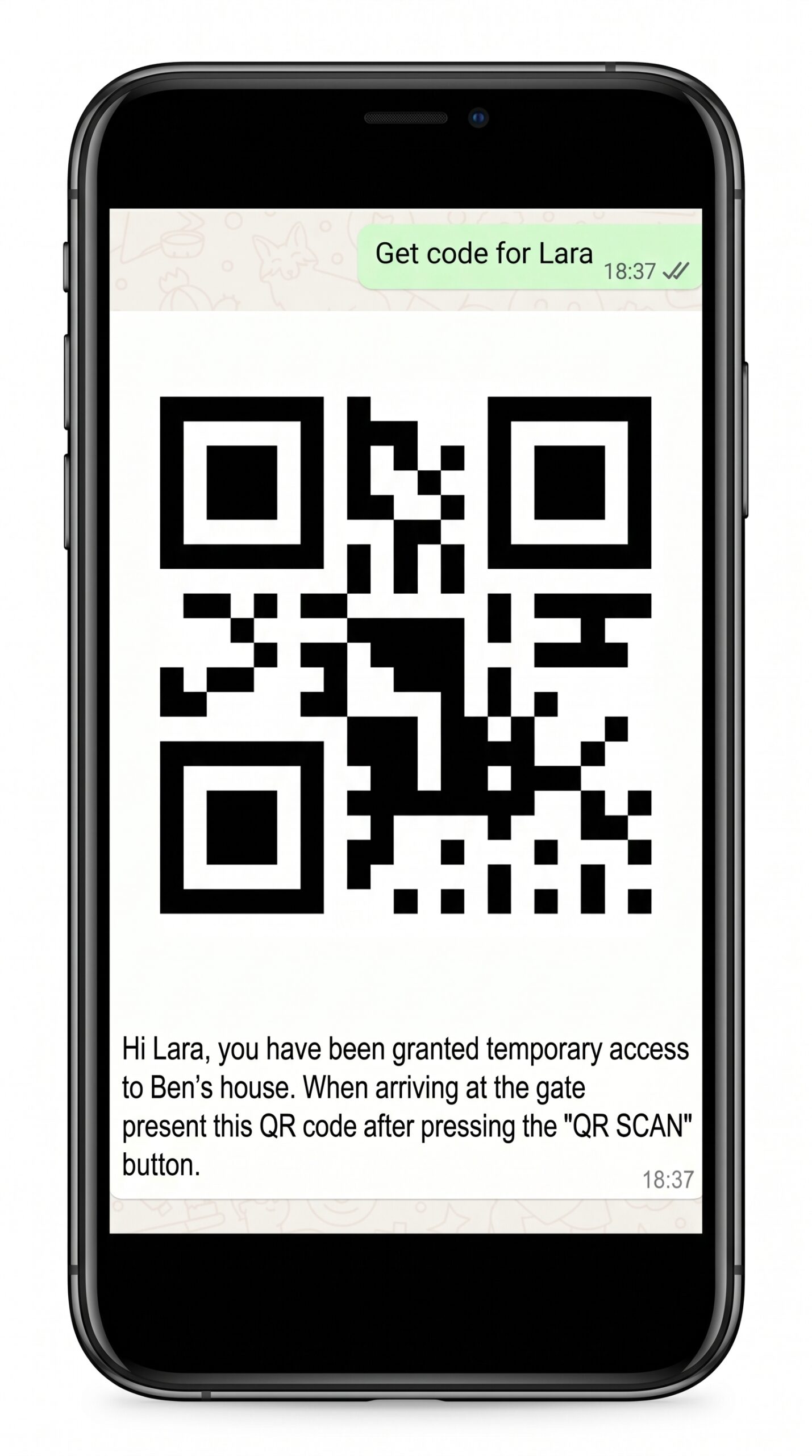 EnterX Smart Intercom_QR code access for visitors